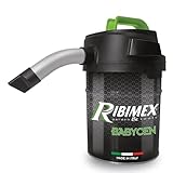 Ribimex Aspiracenere Elettrico Babycen, con Filtro HEPA Lavabile, Bidone da 4 L Compatto e Leggero, Potenza 500 W, Ideale per Aspirare Ceneri Fredde da Stufe a Pellet - PRCEN018