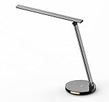 Lampada da Scrivania LED in metallo per l’ufficio a casa, lampada da tavolo luminosa con 7 luminosità & 5 modalità, luce calda da tavolo con porta di ricarica USB, timer automatico