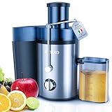 Centrifuga Frutta e Verdura, 3 Velocità di Regolazione, 800W Estrattore Frutta e Verdura con 75 MM Bocca Larga, Facile da Pulire, Acciaio Inossidabile Senza BPA (Argento-148)