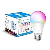 Tapo L530E, Lampadina WiFi Intelligente LED Smart Multicolore, E27 Lampadina Compatibile con Alexa e Google Home, 806 Lumen, 9W, Senza hub richiesto, Controllo Remoto Tramite App, 4pz