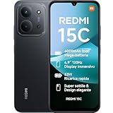 XIAOMI Redmi 15C, Smartphone 4+256GB, Display 6,9' 120Hz, 7,99mm, MediaTek Helio G81-Ultra, Dual camera da 50MP, Mega batteria da 6000mAh, Garanzia 2 anni, Nero, Caricabatterie non incluso