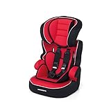 Foppapedretti Seggiolino Auto Babyroad, Gruppo 1-2-3 (9-36 Kg), per bambini da 9 mesi a 12 anni, conforme ECE R44, Fissaggio a 5 punti, Sedile Anatomico, Imbottitura Sfoderabile e Lavabile, Rosso