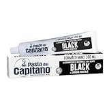 Pasta del Capitano, Dentifricio Carbone Vegetale Attivo Bio, Sbiancante Naturale dei Denti in Pasta Nera, Efficace contro le Sostanze che Macchiano lo Smalto, 100% Made in Italy, Tubetto da 100 ml