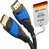 KabelDirekt – Cavo HDMI 8K/4K con schermatura A.I.S., progettato in Germania – 1m (8K@60Hz/4K@120H per una spettacolare esperienza Ultra HD – High Speed con Ethernet, PS4/PS5/Xbox/Switch, nero)