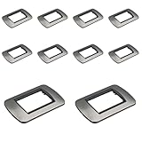 10 Pezzi Placca Plastica Ovale, 3 Moduli Posti Per Scatola 503, Compatibile Con Bticino Living Light, Colore Titanio, Serie MBL