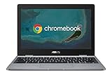 ASUS Chromebook C223#B08CVBK2J4, Notebook Thin and Light, 1 kg, 17.2 mm, 11,6' HD Anti-Glare, Intel Celeron N3350, RAM 4GB, 32GB eMMC, Sistema Operativo Chrome, Grigio