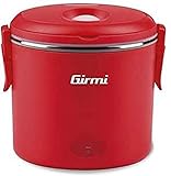 Girmi SC01 Scaldavivande Elettrico 'Vivandiere', Ciotola in Acciaio INOX, 0.7 Litri, 40 W, Rosso