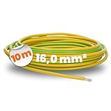 Lapp 4520006 H07V-K 16,0 mm² Verde-Giallo, Cavo di Messa a Terra, Conduttore di Protezione da 16 mm2, Cablaggio Flessibile in PVC
