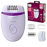 Philips BRE275/00 Satinelle Essential Epilatore Elettrico Compatto, 4 Accessori