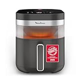 Moulinex Easy Fry Infrared, Friggitrice ad Aria 7L, Doppia Resistenza, Riscaldamento 2 Volte Più Veloce, Cottura Rapida, Lavabile in Lavastoviglie, Finestra di Osservazione, Colore Coal Grey, EZ832H