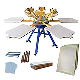 Fayelong Serigrafia Macchina Serigrafia Stampa Serigrafia per Abbigliamento ombrelli Stampa Fai da Te Pallet Rimovibile (6 Colori 6 stazioni)