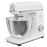 Electrolux Impastatrice Planetaria Create 5 E5KM1-4SWB, Potente 1200W, con Frusta e Gancio per impastare, in Alluminio Pressofuso, Ciotola 5L in Acciaio Inox, colore Bianco
