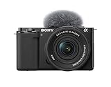 Sony Alpha ZV-E10K: mirrorless APS-C con obiettivo intercambiabile Power Zoom 16-50mm f/3.5-5.6 II, schermo orientabile, video 4K e autofocus oculare in tempo reale, ideale per vlogging.