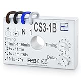 ELEKTROBOCK CS3-1B relè temporizzato | interruttore temporizzato 230 V | per ventilatori e illuminazione | montaggio in scatola di installazione sotto l'interruttore con collegamento a cavo
