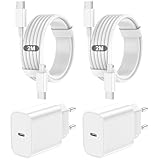 Caricatore USB C,2 Pack Cavi USB-C a USB-C da 2M, Caricabatterie Rapido Batterie di Per iPhone 17/16/15/Plus/Air/Pro/Max, Per Galaxy S25/S24, Per iPad/Pro/Min, charger adattatore