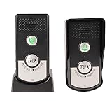 MEKOTRIN Unità Interfono Wireless, 1000M Campanello Interfono Vocale Wireless Con Luce Indicatore E Batteria Lunga Durata, Citofono Vocale A 2 Viesistema Di Interfono Wireless Per Casa E Ufficio