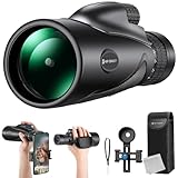K&F Concept Cannocchiale 8-32X50, Monocolo professionale potente con Adattatore Smartphone e Borsa da viaggio, IP66 Impermeabile, HD con Prisma BAK4,Telescopio adatto per Teatro e Animale Selvatico