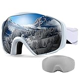 OutdoorMaster Maschera Sci Modello Classic OTG - Lenti Anti-Appannamento e Protezione UV400 - Compatibile con Casco e Occhiali da Vista