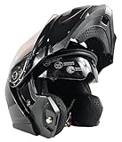 Casco Modulare moto apribile ULTIMA OMOLOGAZIONE CE 22.06 Visierino occhialini Nero (L)