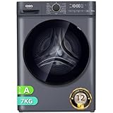 CHiQ CW07123863AX Lavatrice incasso - 7KG, Classe A, Motore BLDC 1200 RPM, Vapore e Lavaggio rapido, 15 Programmi, Design compatto (60x46,5x84cm) - Grigio moderno