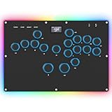 GuileKeys Arcade Stick GK-18 Controller Arcade Tutti i Pulsanti con Turbo e RGB personalizzato, Tastiera di Gioco Arcade Fight Stick per PC/Switch/PS4/PS3, Supporto Hot Swap e SOCD