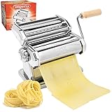 Imperia Ipasta Classica Macchina per la Pasta, Pasta Fresca in Acciaio, Sfogliatrice manuale con Manovella, per Lasagne, Tagliolini, Fettuccine, 100% Made in Italy