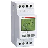 VEMER VE512000 SIMPLY-D - Interruttore Orario Digitale, Programmazione Giornaliera, 2 Moduli Din, Bianco