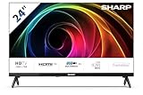 Sharp 24HA1305E - NON-SMART 24' HD, FRAMELESS, 60Hz, Sonido 2x3W, HDMIx3,USBx2, Colore nero