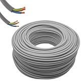 Cavo Elettrico Grigio FROR Gommato Flessibile Tutor Tripolare Antifiamma 3 Fili Multicolore per Impianti e Prolunghe (Metri 50, Sezione 3x2,5)