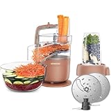 Kenwood MultiPro Compact – Robot da Cucina Multifuzione con Express Serve, Lama in Acciaio Inox, Dischi Affetta e Grattugia, Personal Blender 600 ml, Funzione Pulse, Rosso Argilla (FDP23.380RD)
