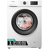 Hisense WFVC7012E - Lavatrice a Carica Frontale 7 Kg, 1200 rpm, 15 Programmi, Display LED, Programma Rrapido, Partenza Ritardata, Child Lock
