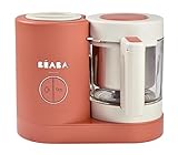 Béaba - Babycook Néo, Cuocipappa Omogeneizzatore, Cottura a Vapore Delicata, Robot per Pappe 4 in 1, Neonato e Bambino, Bicchiere in Vetro e Cestello in Acciaio Inox, Terracota