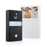 Comelit Videocitofono 2 Fili Kit Completo con Monitor 4.3' Vivavoce, Telecamera Notturna Grandangolare, Apriporta, Pulsantiera Esterna Resistente alla Pioggia per Casa