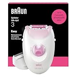Braun Silk Epil 3 Epilatore Elettrico Donna Con Filo, Rasoio Elettrico Donna, Rimozione Facile Dei Peli, Pelle Liscia A Lungo, Include Testina Rasoio E Pettine Regolatore, 3-031, Rosa