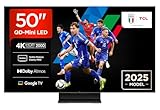 TCL 50Q7C 50” QLED TV 4K QD-Mini LED, HDR Premium 2000, Google TV (Dolby Vision IQ & Atmos, Pannello HVA, Refresh Rate 144Hz, Game Master, Google Assistant Hands-Free, Apple AirPlay 2 & Alexa)