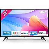 HKC 32D1 TV 32 pollici (Televisori 80 cm), Dolby Audio, Triplo Tuner DVB-C/T2/S2, CI+, HDMI, USB, uscita audio digitale, modalità Hotel inclusa, (versione 2022)