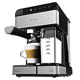 Cecotec Caffettiera Semiautomática Power Instant-ccino Touch Serie Nera, Serbatoio di Latte, Controllo Tattile, 20 Bares, Thermoblock, 1350 W, 1.4 L, Acciaio Inossidabile