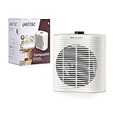 Imetec Compact Air, Termoventilatore piccolo e potente, Stufetta Elettrica, 2000 W, maniglia integrata, temperatura regolabile, funzione antigelo, dispositivo di protezione dai surriscaldamenti