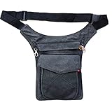 Marsupio Laterale Grande 027031, nero a tinta unita, Taglia unica, Moda