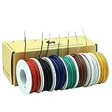20AWG 0.5mm² PVC Elettrico Filo 7 colori kit Cavo Elettrico Solido Rame stagnato ad alta purezza senza ossigeno DIY