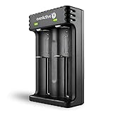 everActive Caricatore per 2 batterie agli ioni di litio come 18650, professionale, veloce, Micro USB, modello LC-200, Nero