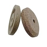 Coppia smerigli per affettatrice Ø40 mm – grana fine + grana grossa – altezza 8 mm – foro 6 mm