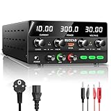 RUZIZAO Alimentatore da Banco 30V 10A, SPS-H, Alimentatore da Laboratorio DC Regolabile Stabilizzato, Funzione OCP, Funzione OVP, Interruttore di Uscita, Manopola Encoder, Porta USB 5V/2A