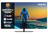 Philips Ambilight 55OLED820 4K OLED Smart TV - Display 55’’ con processore P5 AI Perfect Picture Ultra HD, Google TV, Dolby Vision e Atmos Sound - Funziona con Alexa e Google