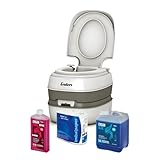 Enders Set WC Chimico Portatile per Campeggio - Toilette Comfort Starter Blue 2,5 Litri + Liquido Sanitario e Carta igienica - Water Camper Bagno