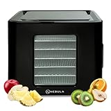 Nebula Essiccatore Alimentare 400W Con 6 Vassoi Inox | Display Touch LED, Temperatura Regolabile 35-70°C, Timer 48h | Disidratatore Per Frutta, Verdura, Carne, Snack E Erbe