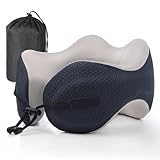 Radikor Cuscino da Viaggio, Cuscino Aereo Viaggio Memory Foam, Cuscino Cervicale da Viaggio Ergonomico Travel Neck Pillow con Borsa per Trasporto per L'ufficio Dell'auto Dell'aereo Casa