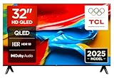 TCL TV 32V4C - 32' HD Smart QLED Direct LED con Android TV e HDR - Compatibile con Google Cast e Google Home, Design Delgado