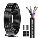 Cavo Elettrico 16 AWG 4 x 1,3 mm² UL2464-5 Metri, 4 Conduttori in Rame Stagnato, 300V, Ideale per Illuminazione LED Auto, Casa e Applicazioni Esterne