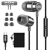 UliX RIDER Cuffie USB C, Garanzia 5 Anni, Auricolari USB C In-Ear per iPhone 16 15 Pro Max Plus iPad, Cuffie Type C con Microfono per Samsung Galaxy S24 S23 Ultra S22 S21 FE S20 Z Flip 3 4 A53 A54